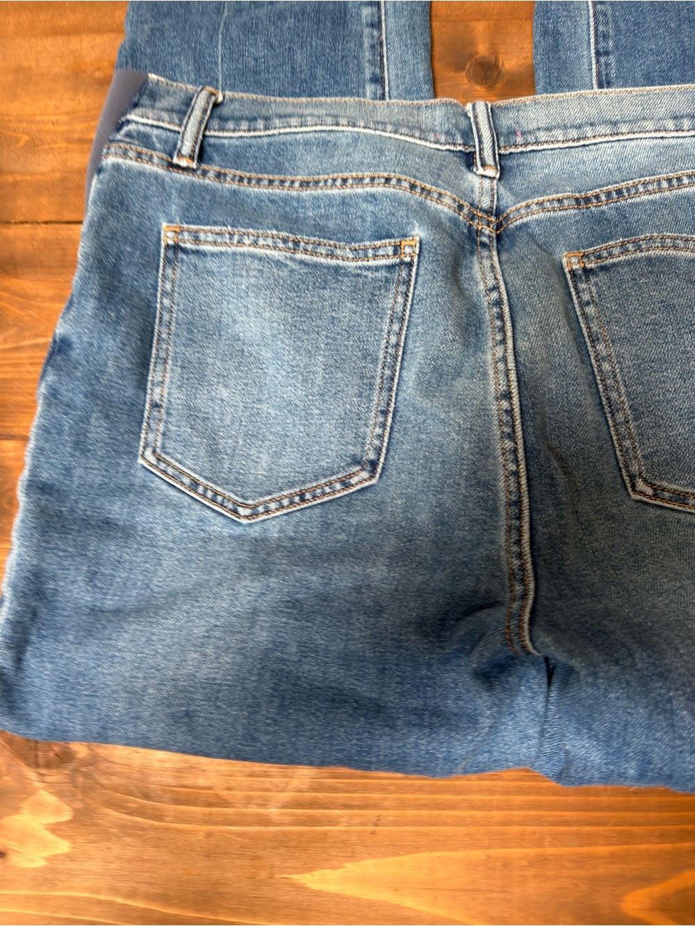 Hatch Straight Leg Medium Wash Maternity Denim Jeans - Picture 9 of 11